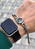 Adjustable Silver Tone Bracelet - D9