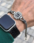 Adjustable Silver Tone Bracelet - D6