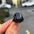 Men’s Black Stone Statement Ring